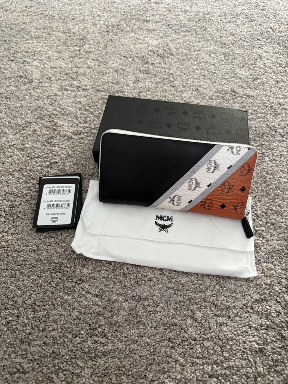 MCM Visetos Monogram zip-around wallet